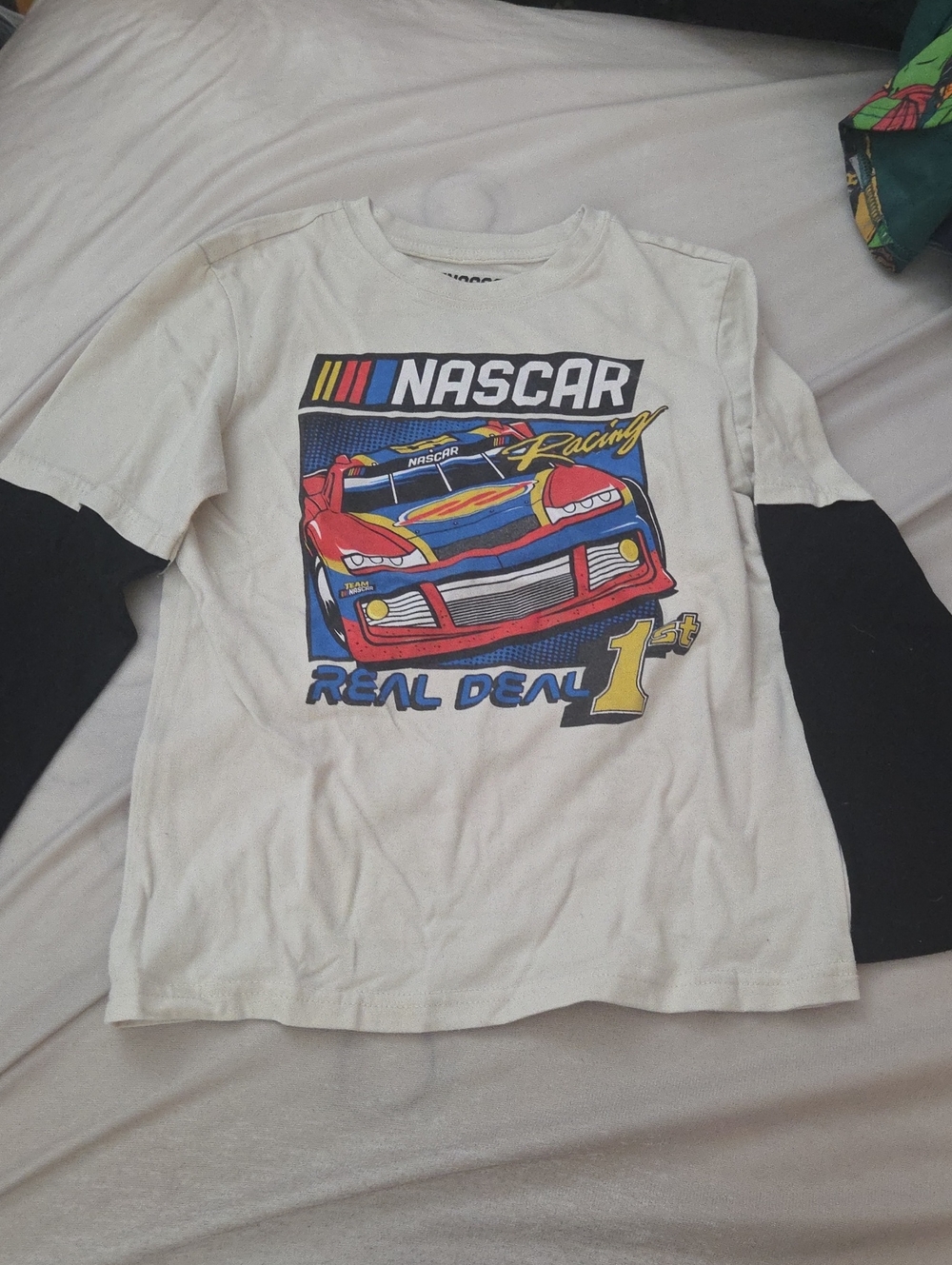 2 for $15 Nascar Long-Sleeve Raglan  w/ Race Car Graphic - Size 8